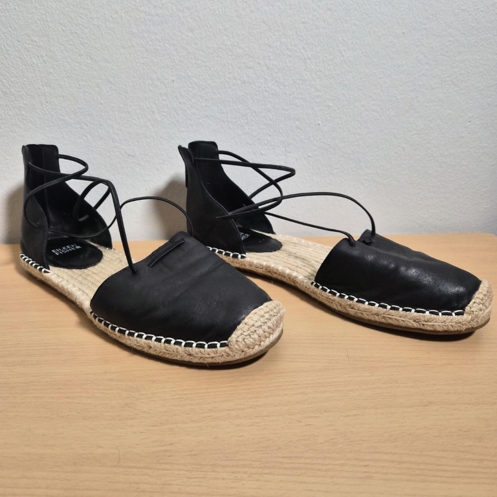 Eileen Fisher Womens Balletcore Lace Espadrille Strappy Leather Sandals US 10 - Picture 4 of 11